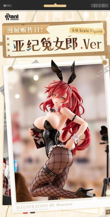 The Comic Convention day has arrived and Aki is ready to sign comics for her fans. AniMester presents an highly detailed 1/6 scale figure based on an original character illustration by Maenoo. Dressed in a cute and playful bunny girl costume, Aki is ready to meet her adoring fans. In her right hand she holds her comic as she strikes a pose.