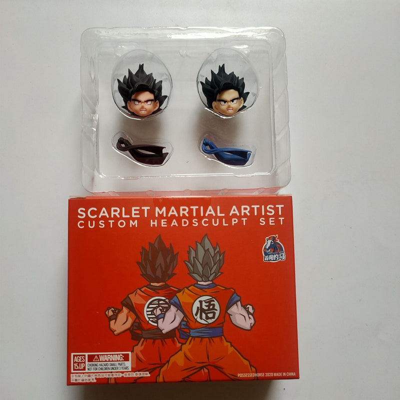 Demoniacal Fit DB Scarlet Red Martial Artist Custom Headsculpt Set
