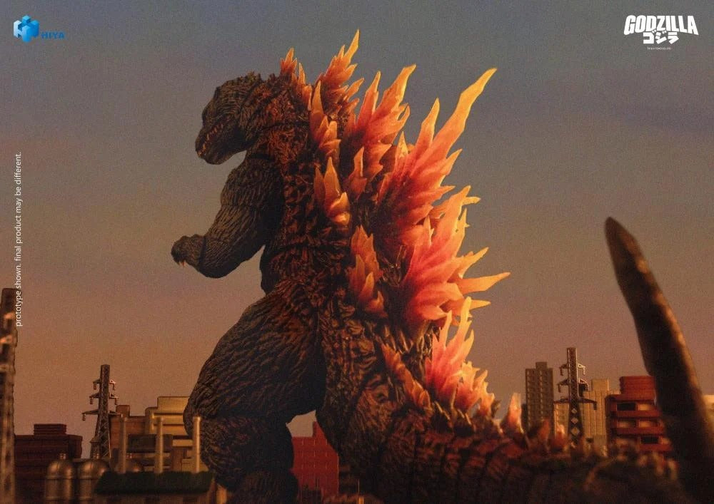 Godzilla lands in Nemuro, Hokkaido. He destroys the town and disappears, but then makes another landing in Tokaimura, Ibaraki Prefecture. Meanwhile, a mysterious rock mass discovered in Kashima Nada, Ibaraki Prefecture by the Crisis Control Intelligence (CCI) suddenly begins flying and confronts Godzilla. When Godzilla radiates a heat ray, a giant UFO appears from within the rock mass...