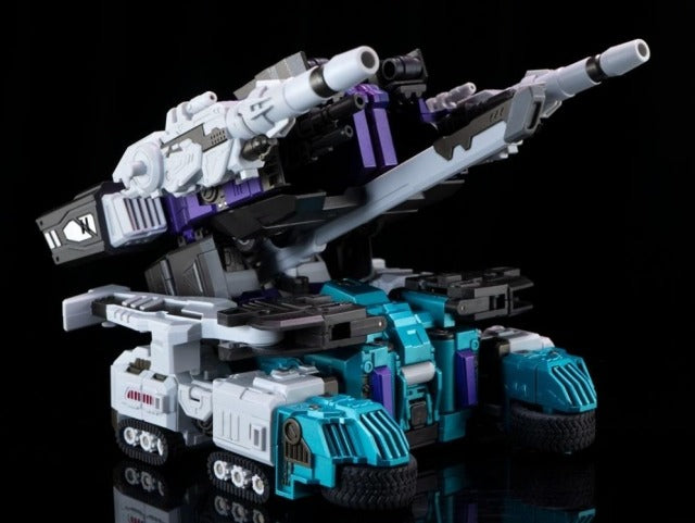 The GDW-03M Fuuma figure stands just over 11 inches tall as a robot and transforms into 6 different modes!
This figure is highly articulated and can be posed with the included guns or sword. With an edition size of 500 pieces worldwide you will want to be sure to add him to your collection!