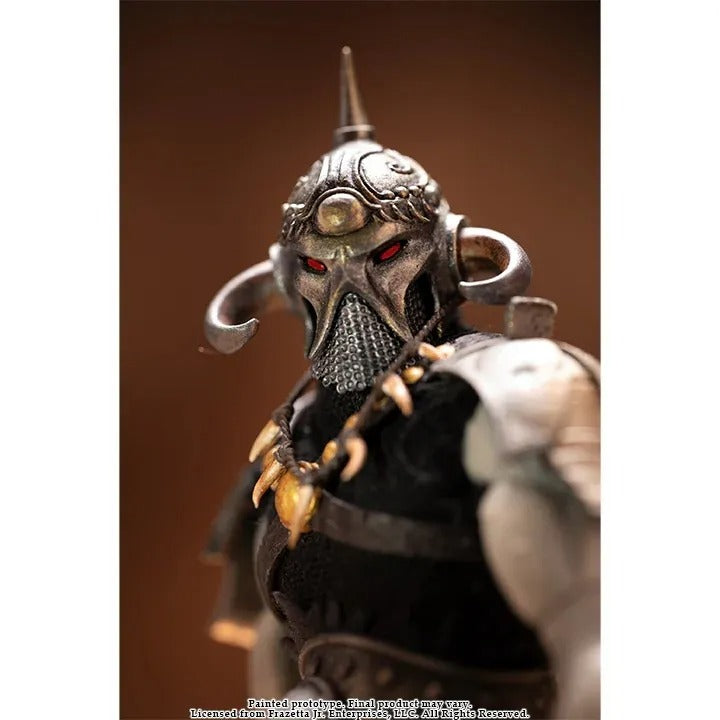 Unleash the dark fury of fantasy art with the Frazetta Death Dealer Action Figure, a striking tribute to Frank Frazetta’s iconic warrior. Towering at almost 7 inches tall and forged in intricate detail, this collector’s figure brings the legendary Death Dealer to life like never before.