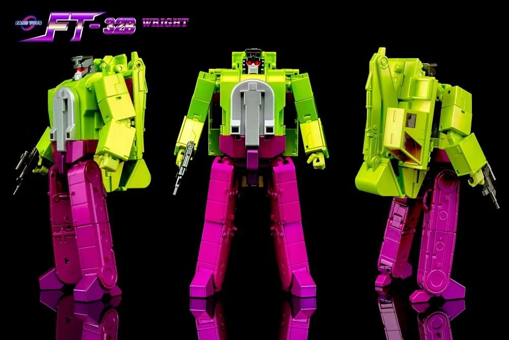 From Fans Toys comes FT-32B Wright! This figure converts from robot to backhoe and includes a blaster accessory.