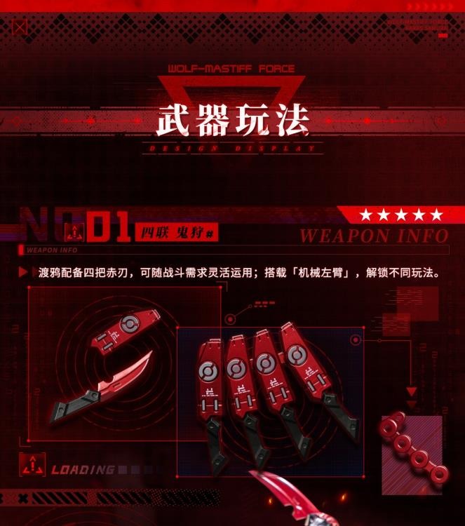 Three years ago in the deep winter, a leader led their team to raid an illegal laboratory and found Karas in her incubator. Her entire left arm had been transformed into a mechanical joint, and her skeleton had been replaced with an alloy prosthesis, turning her into a killing machine. When the leader cut off the restraint around Karas' neck, her broken body came to life. Perhaps touched by the fighting spirit of the creature, the leader of the troops sheathed his knife and brought her with them.