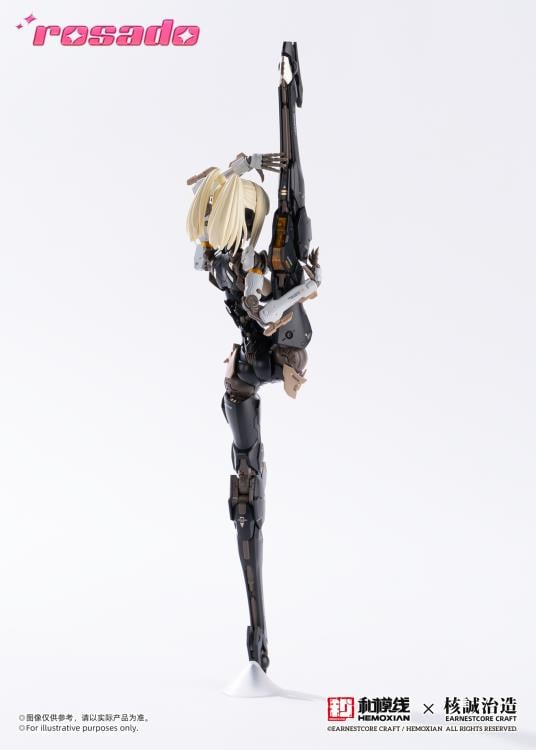 Earnestcore Craft presents the Rosado Project 1/10 scale action figure of Starflower Lilly MK3. The figure can be positioned in multiple orientations and comes with various accessories, including a lance and rifle.