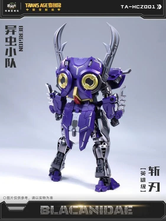 Expand your figure collection with the Insect Squad Series Blacanidae figure by Cang-Toys! This figure is around 7 inches tall and can convert from a robot form to a insect form. Blacanidae also features multiple points of articulation and accessories to create a variety of poses. Be sure to add it to your collection!