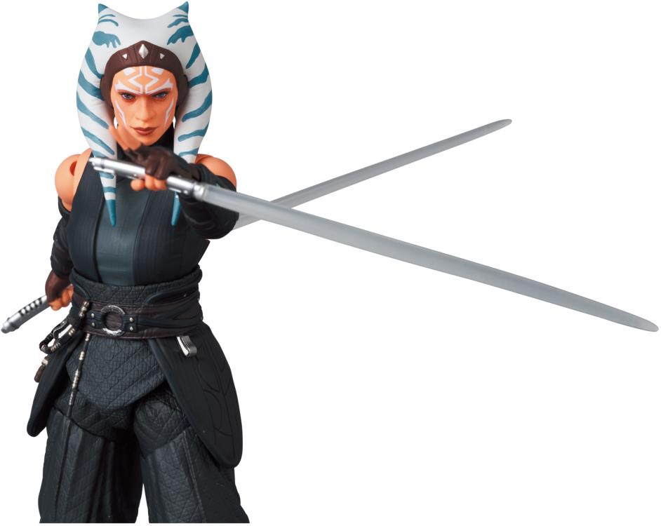 Fresh from her appearance in the hit Disney+ series The Mandalorian, Ahsoka Tano has arrived in MAFEX form to save the day! Wielding her iconic two lightsabers and with a cloth cloak, Ahsoka stands about 5.7 inches tall and is fully articulated. Re-enact your favorite scenes from the show or envision your own and order your figure today!