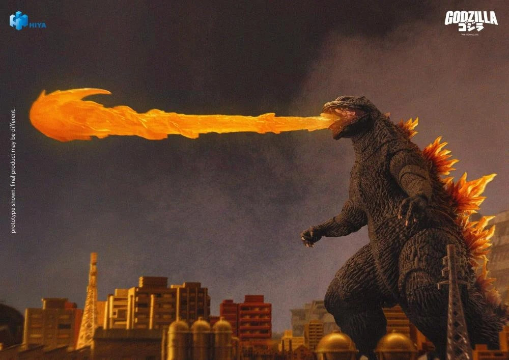 Godzilla lands in Nemuro, Hokkaido. He destroys the town and disappears, but then makes another landing in Tokaimura, Ibaraki Prefecture. Meanwhile, a mysterious rock mass discovered in Kashima Nada, Ibaraki Prefecture by the Crisis Control Intelligence (CCI) suddenly begins flying and confronts Godzilla. When Godzilla radiates a heat ray, a giant UFO appears from within the rock mass...