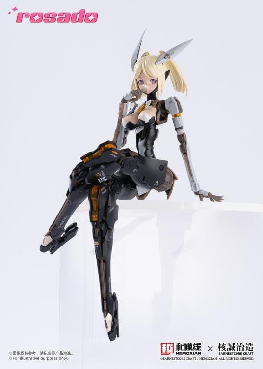Earnestcore Craft presents the Rosado Project 1/10 scale action figure of Starflower Lilly MK3. The figure can be positioned in multiple orientations and comes with various accessories, including a lance and rifle.