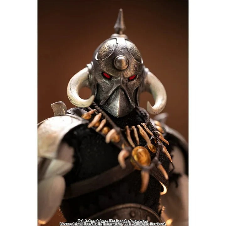 Unleash the dark fury of fantasy art with the Frazetta Death Dealer Action Figure, a striking tribute to Frank Frazetta’s iconic warrior. Towering at almost 7 inches tall and forged in intricate detail, this collector’s figure brings the legendary Death Dealer to life like never before.