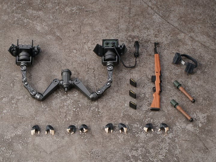 Expand your figure collection with the RA-03 Panzer Bunny Anneliese 1/12 scale accessory set by Snail Shell! This set includes interchangeable weapon accessories and is a great way to customize your figure! Order yours now and upgrade your firepower!