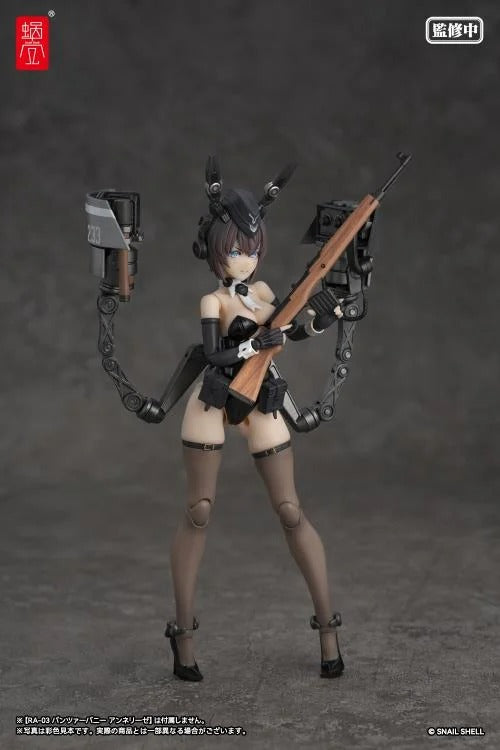 Expand your figure collection with the RA-03 Panzer Bunny Anneliese 1/12 scale accessory set by Snail Shell! This set includes interchangeable weapon accessories and is a great way to customize your figure! Order yours now and upgrade your firepower!