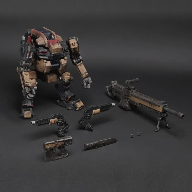 The Omangan military had long planned to elevate the strategic importance of the Estancian desert region. The specially designed desert variant of the Dwarf series Synchro exoArmor, Duergar D2R-w, had long been delivered to the Blacksand Squad. It made its debut in the battle for the lost Great Estancian Library, causing significant trouble for Agurts. The advance squad of the 88th Sand Team of Agurts was first to discover the ruins and quickly established an operational base, gaining the upper hand. Upon l