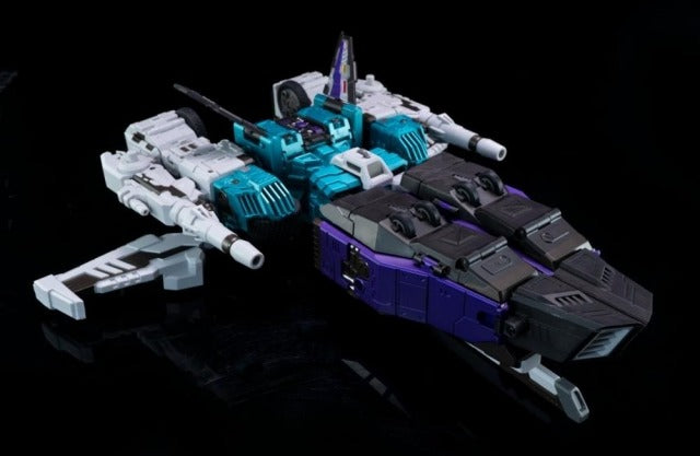 The GDW-03M Fuuma figure stands just over 11 inches tall as a robot and transforms into 6 different modes!
This figure is highly articulated and can be posed with the included guns or sword. With an edition size of 500 pieces worldwide you will want to be sure to add him to your collection!