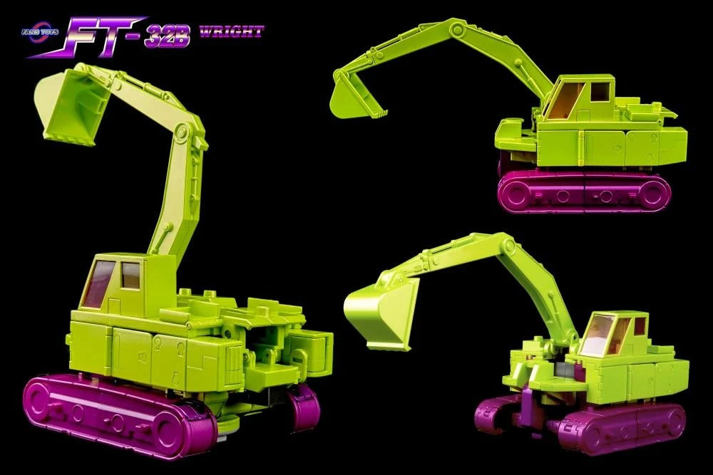 From Fans Toys comes FT-32B Wright! This figure converts from robot to backhoe and includes a blaster accessory.