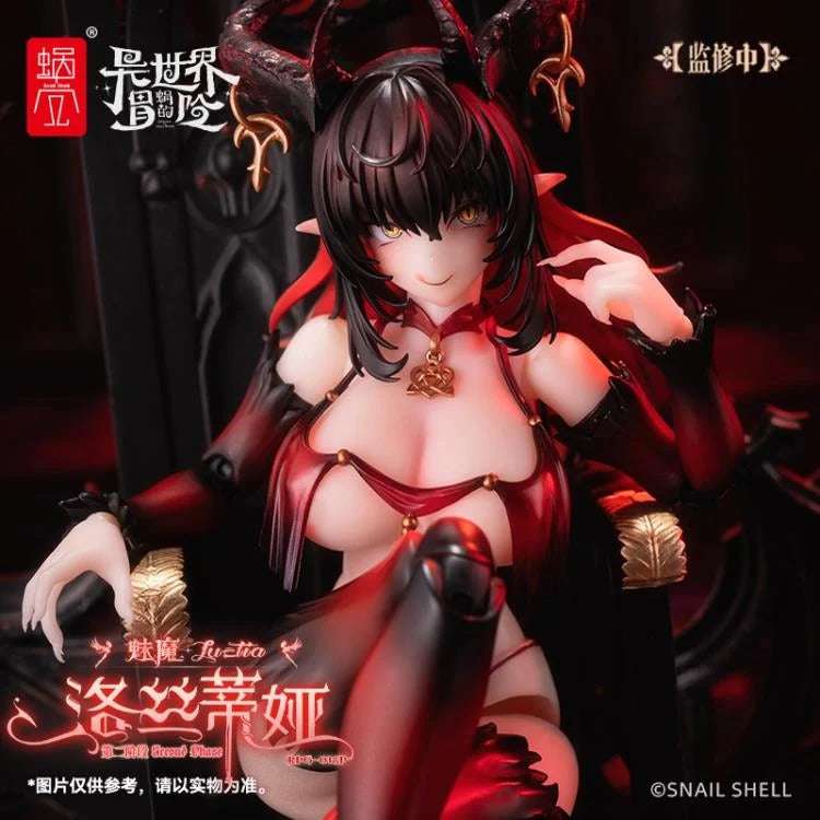 Add to your figure collection with the Lustia Second Phase 1/12 scale action figure by Snail Shell. This figure displays a new version of Lustia with a red and black color scheme, along with dark hair and horns. Lustia is fully articulated for creating a variety of poses, along with including additional parts and accessories to customize the figure. Be sure to add it to your collection!