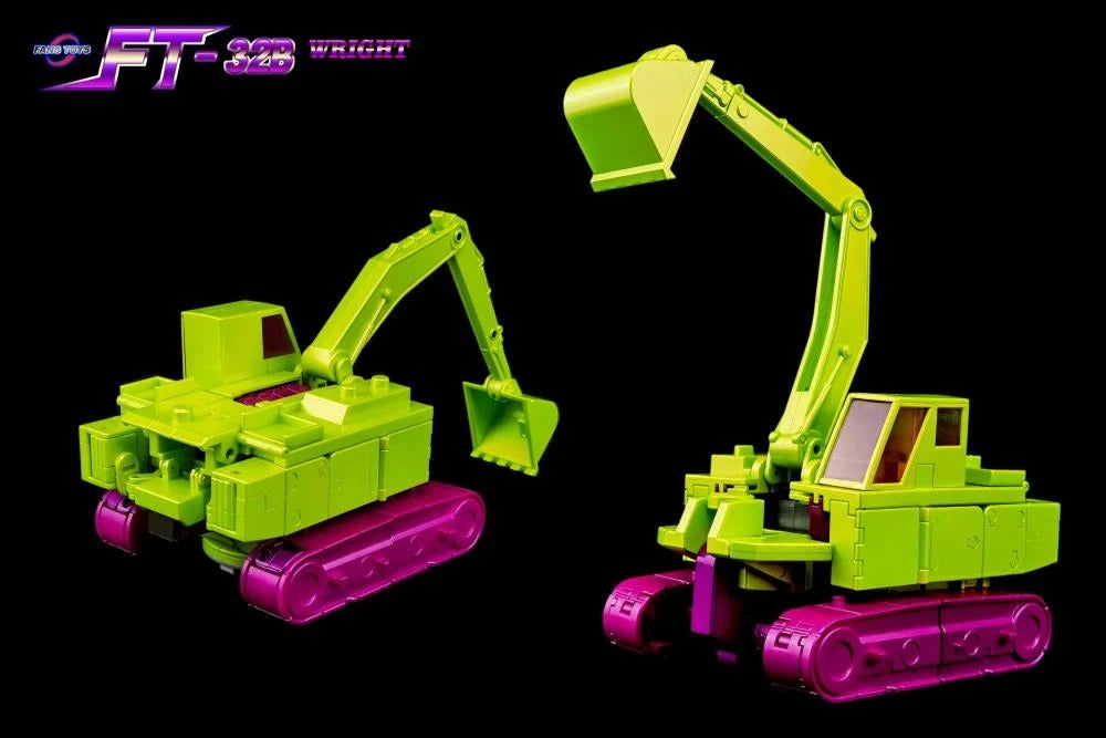 From Fans Toys comes FT-32B Wright! This figure converts from robot to backhoe and includes a blaster accessory.