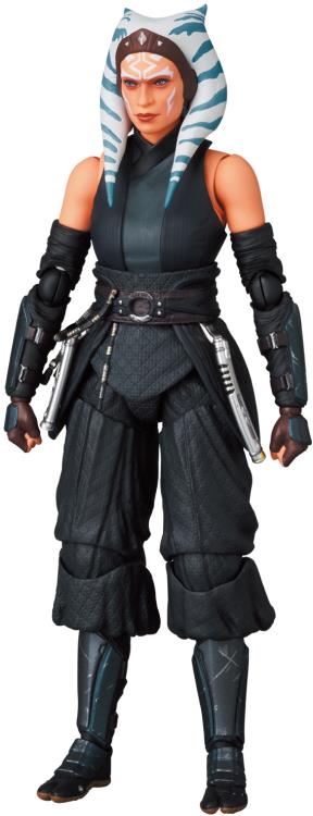 Fresh from her appearance in the hit Disney+ series The Mandalorian, Ahsoka Tano has arrived in MAFEX form to save the day! Wielding her iconic two lightsabers and with a cloth cloak, Ahsoka stands about 5.7 inches tall and is fully articulated. Re-enact your favorite scenes from the show or envision your own and order your figure today!