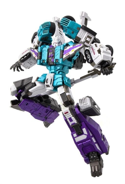 The GDW-03M Fuuma figure stands just over 11 inches tall as a robot and transforms into 6 different modes!
This figure is highly articulated and can be posed with the included guns or sword. With an edition size of 500 pieces worldwide you will want to be sure to add him to your collection!