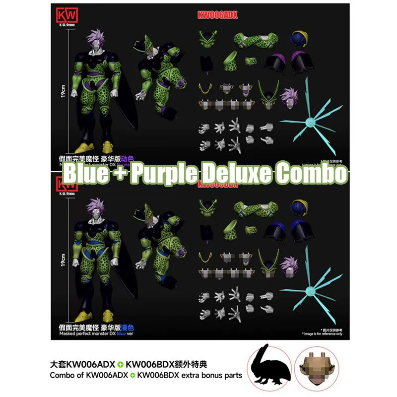 (Pre-order) K.W.Studio 1/12 Masked Perfect Monster Figure Deluxe Set (Blue + Purple ver.) with Extra Bonus