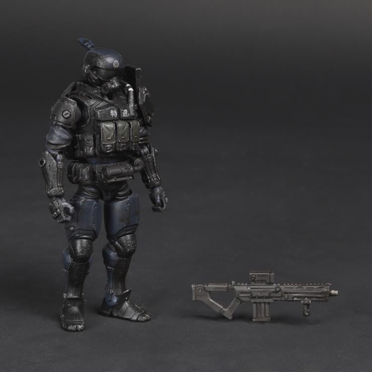 The Akasabi Purger is a specialized CBRN (Chemical, Biological, Radiological, Nuclear) unit under the Mobile Task Force (MTF). Designed to respond rapidly to terrorist chemical and biological threats, it operates effectively in dangerous environments like toxic plumes, compromised labs, or biohazard outbreaks. Using specialized rapid-strike tactics and containment methods, the unit neutralizes terrorist attacks with precision.
