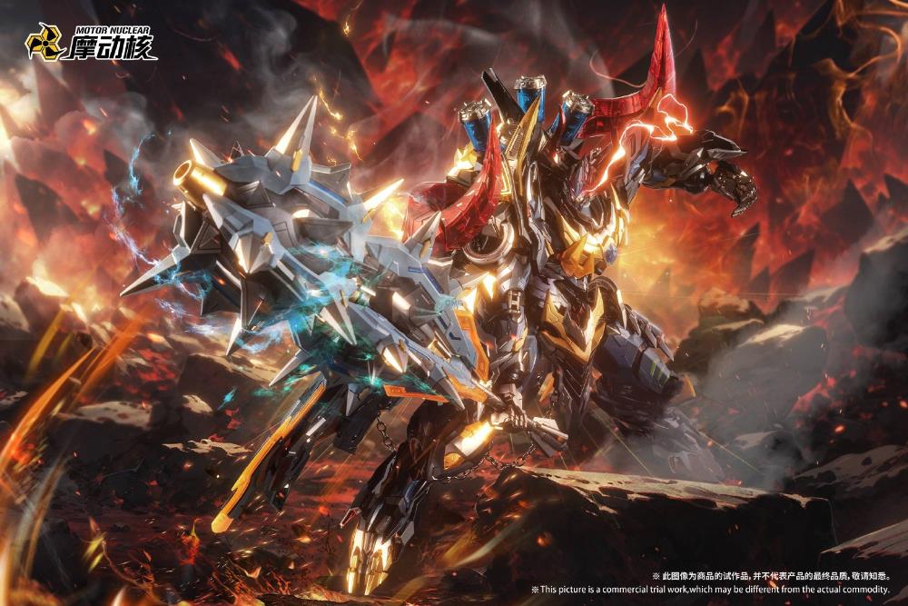 The Legend of Star General series continues with Motor Nuclear's MNQ-XH07 Bull King in 1/72 scale figure form!