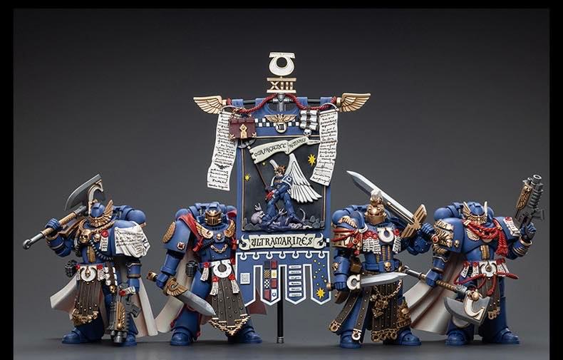 Joy Toy brings the Ultramarines to life with this Warhammer 40K 1/18 scale figure! Highly disciplined and courageous warriors, the Ultramarines have remained true to the teachings of their Primarch Roboute Guilliman for 10,000 standard years. Keeping watch over the Imperium, they personify the very spirit of the Adeptus Astartes.