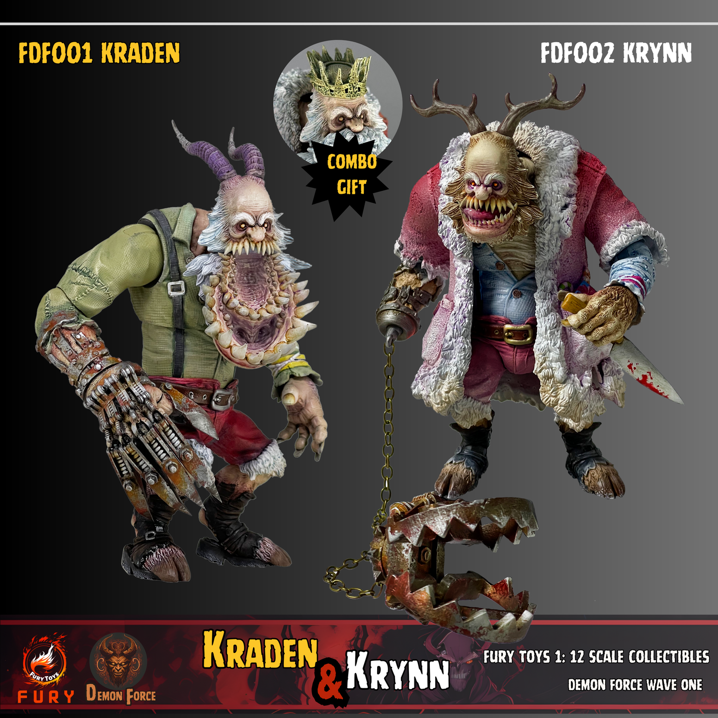 Fury toys Demon Force wave 1 1/12 The brother Kraden and Krynn
