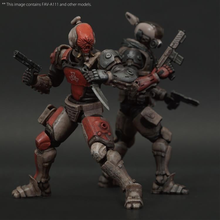 Keiji, known as “Hiodoshi”, is one of the commanders of the Yamato Special Assault Unit, the Red Crow. Known as a master of the Kobudo one-sword style, he is also a specialist in Yabusame - the art of archery while on horseback - in addition to being a highly skilled pilot of the Winder lightweight Synchro exoArmor. His extensive expertise in various forms of combat has earned him the name Hiodoshi - the Red Devil Samurai.