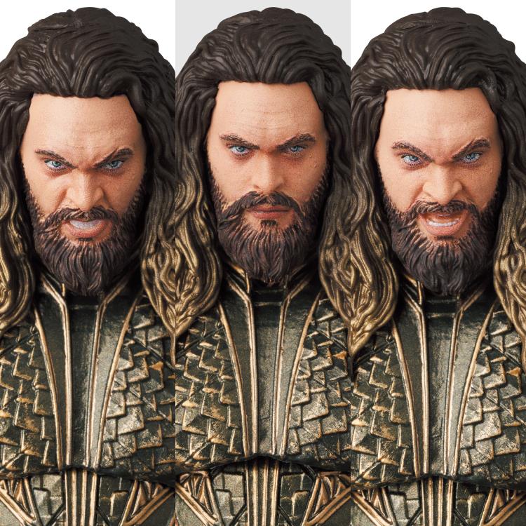 From the smash hit Zack Snyder's Justice League film comes a new MAFEX figure of the king of Atlantis, Aquaman! Standing around 6" tall and fully posable, every scale of his armor has been carefully sculpted. With newly created sculpted heads for a more realistic expression, this is one figure you won't want to miss out on. Order yours today!