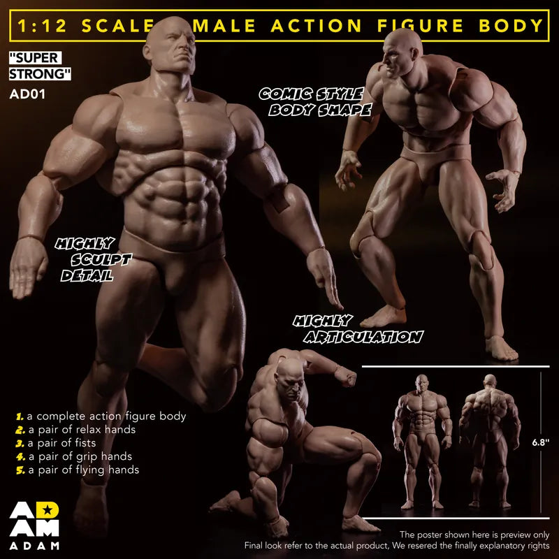 Muff Toys Adam 1/12 Super Strong Male Figure Body