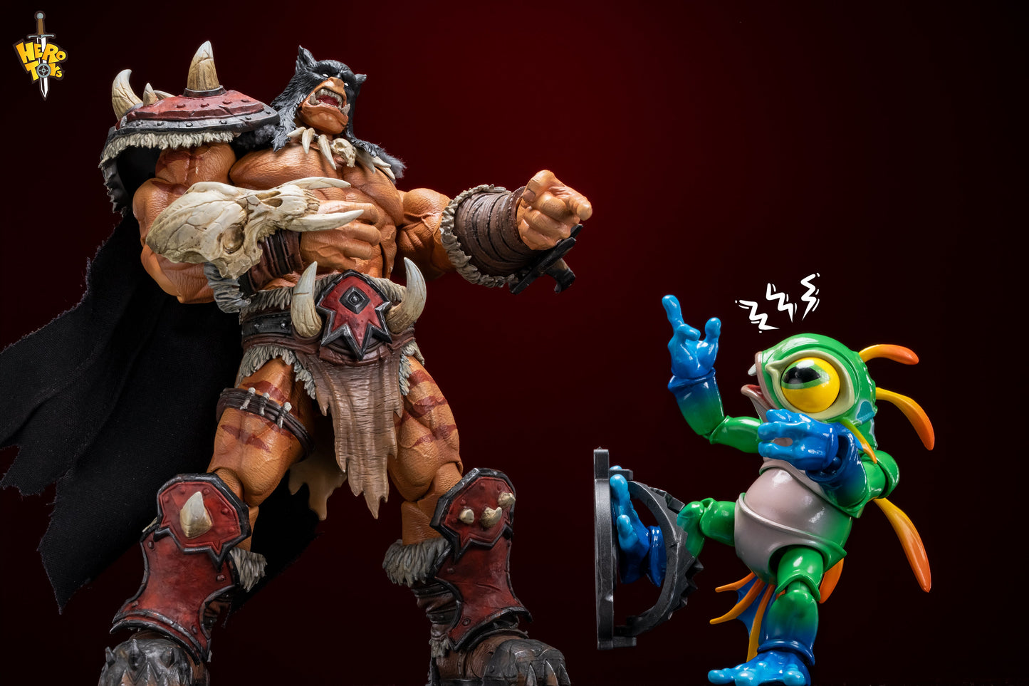 (Preorder) Hero Toys 1/10 Tribal Hunter Orc Tracker & War Bear action figure