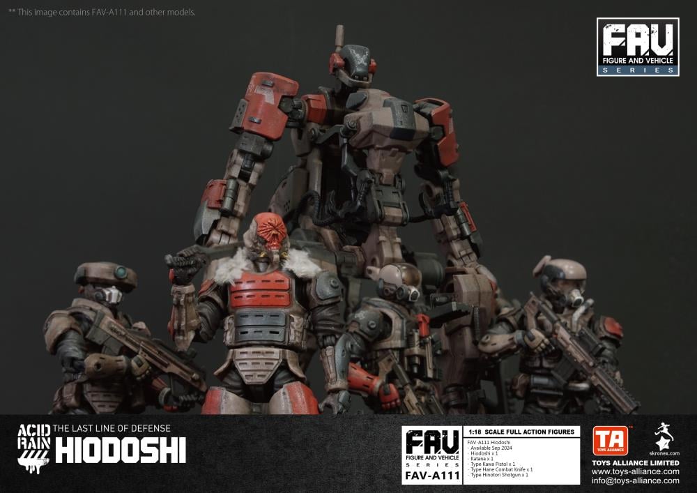 Keiji, known as “Hiodoshi”, is one of the commanders of the Yamato Special Assault Unit, the Red Crow. Known as a master of the Kobudo one-sword style, he is also a specialist in Yabusame - the art of archery while on horseback - in addition to being a highly skilled pilot of the Winder lightweight Synchro exoArmor. His extensive expertise in various forms of combat has earned him the name Hiodoshi - the Red Devil Samurai.