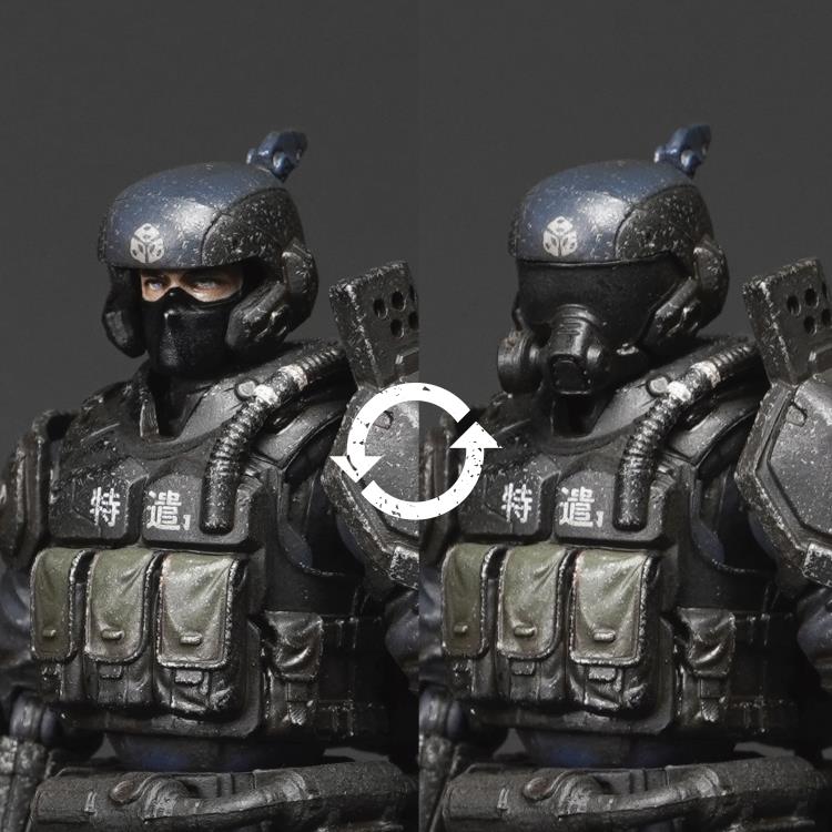 The Akasabi Purger is a specialized CBRN (Chemical, Biological, Radiological, Nuclear) unit under the Mobile Task Force (MTF). Designed to respond rapidly to terrorist chemical and biological threats, it operates effectively in dangerous environments like toxic plumes, compromised labs, or biohazard outbreaks. Using specialized rapid-strike tactics and containment methods, the unit neutralizes terrorist attacks with precision.