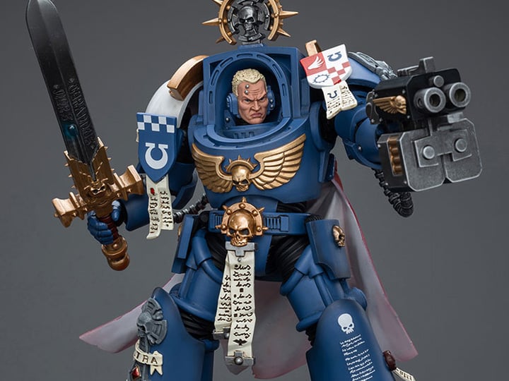 Joy Toy brings the Ultramarines to life with this Warhammer 40K 1/18 scale action figure! Highly disciplined and courageous warriors, the Ultramarines have remained true to the teachings of their Primarch Roboute Guilliman for 10,000 standard years. Keeping watch over the Imperium, they personify the very spirit of the Adeptus Astartes.