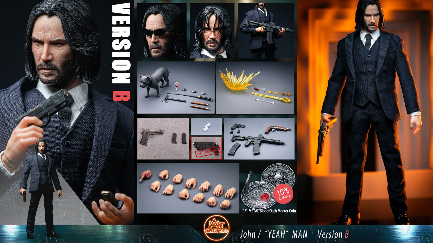 Aton Custom 1/12 Mr Wick Action Figure (ver. B)