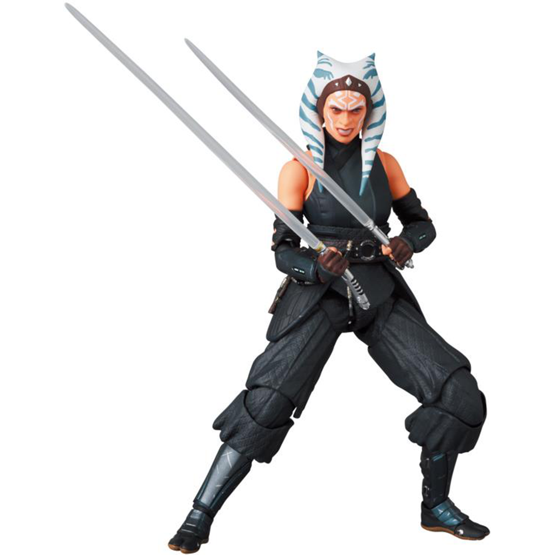 Fresh from her appearance in the hit Disney+ series The Mandalorian, Ahsoka Tano has arrived in MAFEX form to save the day! Wielding her iconic two lightsabers and with a cloth cloak, Ahsoka stands about 5.7 inches tall and is fully articulated. Re-enact your favorite scenes from the show or envision your own and order your figure today!