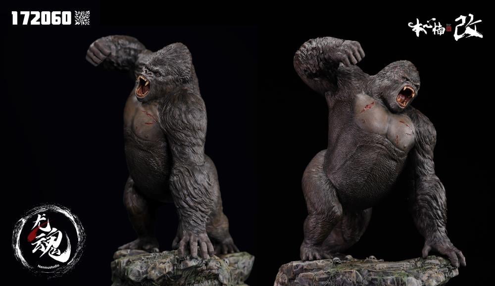 From Nanmu Studio comes this impressive Dragon Soul Series King of Giant Apes (Fury) statue. This highly detailed statue is around 9 inches tall and depicts this angry giant beast in an intimidating pose as it gets ready to unleash a powerful punch. Don't miss out on adding this statue to your collection!