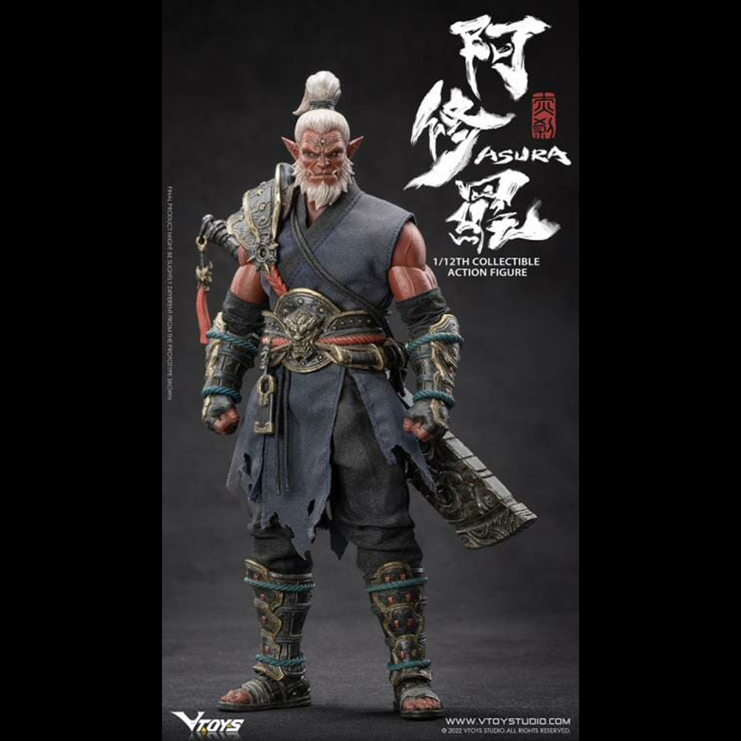Brought to you by VTOYS, comes an original figure of character Asura the Red Demon! Standing over 6 inches tall, this 1/12 scale figure comes with an assortment of interchangeable parts and accessories and is articulated for endless display options.