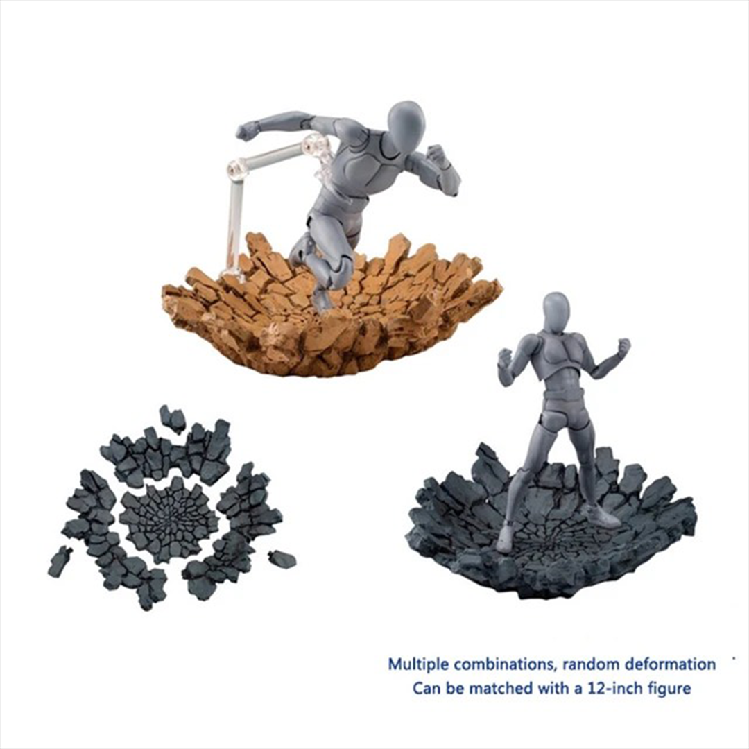 Creative Crack Explosion Effect Impact Action Figure Accessories