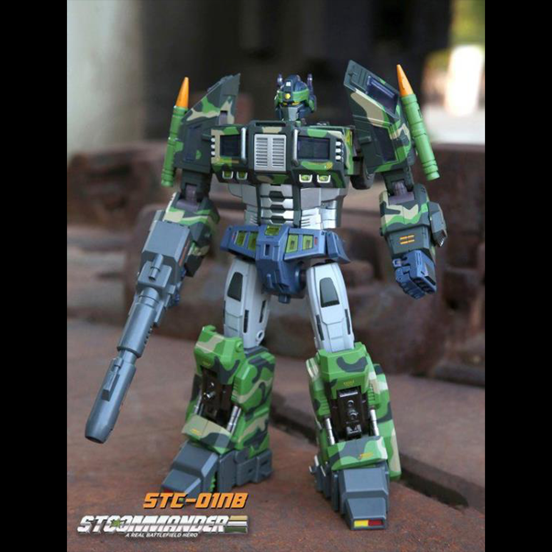 The S.T.Commander from TFC toys stands around 9.50 inches tall in robot made and transforms into a weapons transport vehicle. The S.T.Commander figure is highly articulated and features real rubber tires and an assortment of armor pieces.