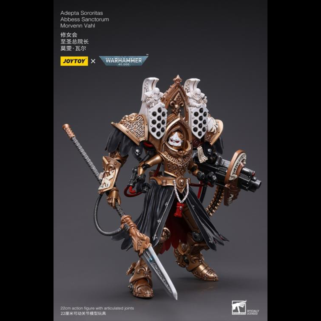 Joy Toy brings the Adepta Sororitas to life with this Warhammer 40K 1/18 scale figure! An elite all female military division of the Ecclesiarchy state church, the Adepta Sororitas ruthlessly stomps out heresy and corruption throughout the Empire. Armed with insurmountable faith and honed to a lethal edge, these Battle-Sisters will walk through hellfire to crush the Emperor's enemies - be they alien or human alike.