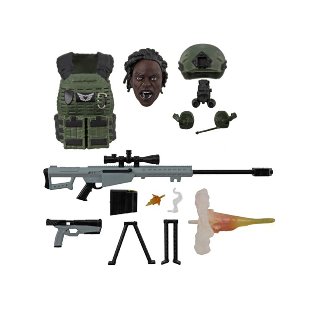 Upgrade your Kill-Switch Action Force figure with this Upgrade Gear Pack. The Kill-Switch Upgrade Gear Pack includes a new head sculpt and several pieces of weaponry. This upgrade pack fits all female Action Force figures. Kill-Switch action figure not included (sold separately)