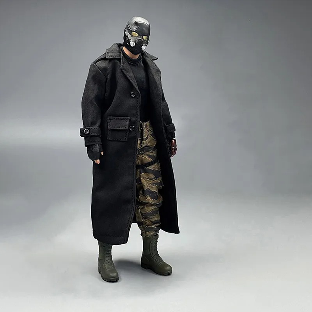 1/12 Figure Crow DH Toys Black Long Coat Accessory