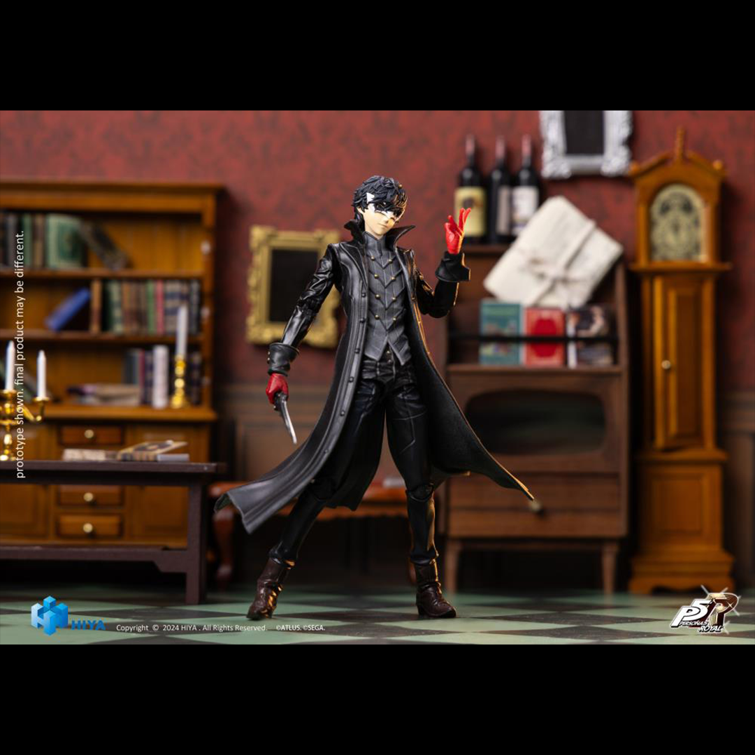 Steal hearts and fight corruption with the Exquisite Basic Joker action figure from Persona 5: Royal by Hiya Toys!
Standing approximately 6" tall, this highly detailed 1/12 scale figure captures Joker's iconic Phantom Thief look, complete with his red gloves, tailored black coat, and signature white pocket square.