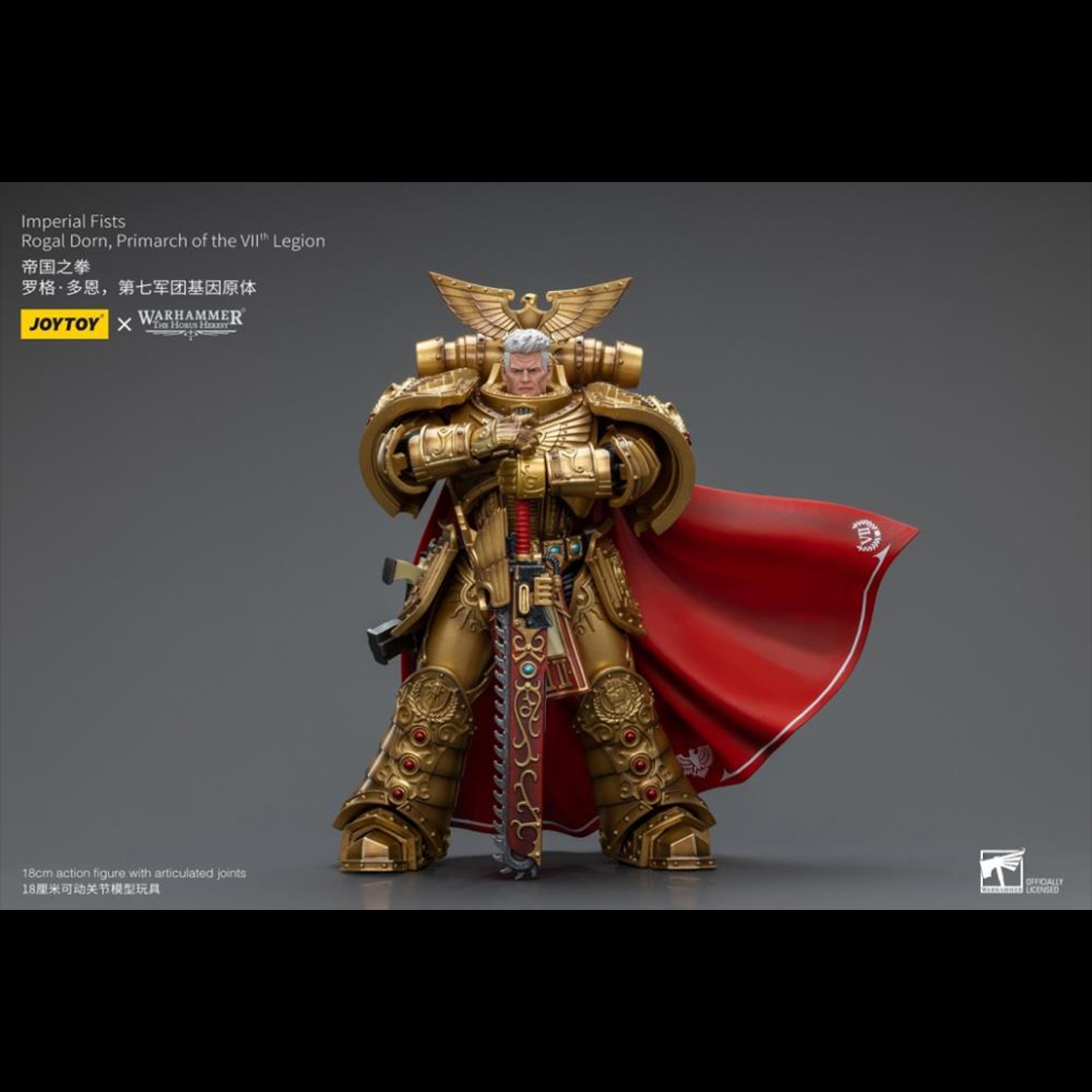 Joy Toy brings the Imperial Fists to life with this Warhammer 40K 1/18 scale figure! Deploying from their mobile fortress-monastery, the Imperial Fists are renowned for their unshakable loyalty to the Emperor and his dream of a united Mankind. Particularly skilled at siege warfare, the Imperial Fists never yield or retreat and will complete any holy task appointed to them - even at a steep cost of lives.