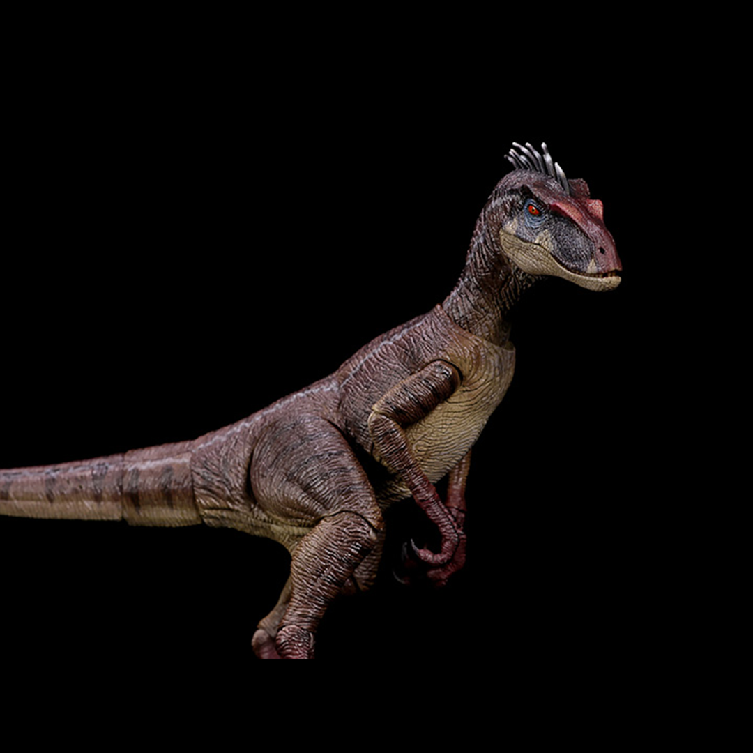 Nanmu Studio proudly presents the first of their new movable Zero-Set Easy Motion series. Featuring 24 movable joints and a flexible rubber tail, these highly detailed figures will allow you to recreate any action scene.  Velociraptor White Queen figure sold separately.