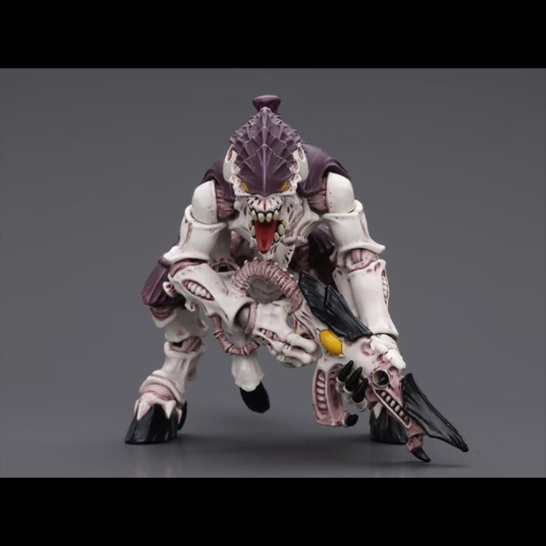 Joy Toy brings the Tyranids to life with this Warhammer 40K 1/18 scale action figure! Storming through the galaxy like a horde of locust, the Tyranids are an insectoid-like race hellbent on consuming all forms of biological matter to grow and evolve. Picking entire worlds clean to grow their innumerable swarms, Humanity is considered nothing but prey to these predators from the stars.