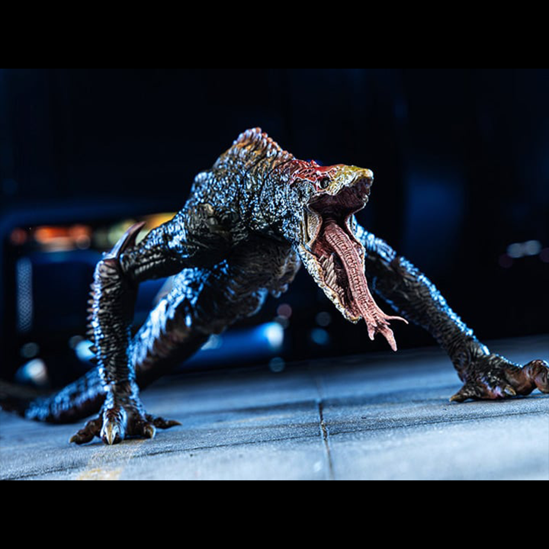 Prepare to encounter the enhanced Skull Crawler as it appears in Godzilla vs. Kong with this PREVIEWS Exclusive Hiya Toys Exquisite Basic figure! In the film, Skull Crawler undergoes secret cultivation by APEX, featuring red bone structure, this monster is larger and stronger than usual! Standing at a length of approximately 14" and a height of 4.3" tall, this highly articulated figure references the design data from the film to capture all the intricate details of the fearsome Skull Island monster.