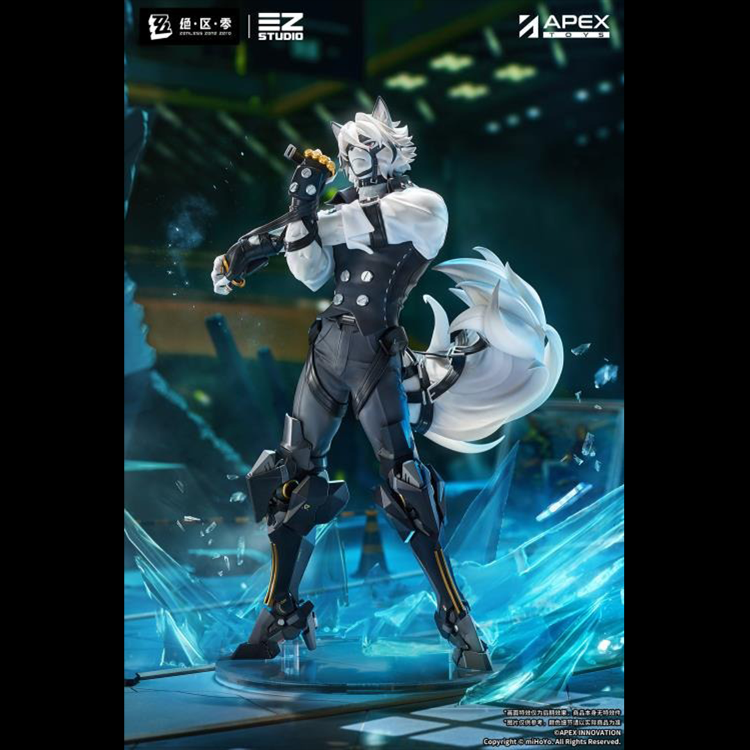 Based on the popular Zenless Zone Zero video game comes the Von Lycaon 1/7 scale figure by Apex Toys! This figure stands an impressive 13 inches in height as it displays Von Lycaon in a popular pose while standing on a themed base. This Victoria Housekeeping member has been brought to life in 3D figure form, with special effort paid to capture the various details of the character's wolf-like aspects and mechanical legs.