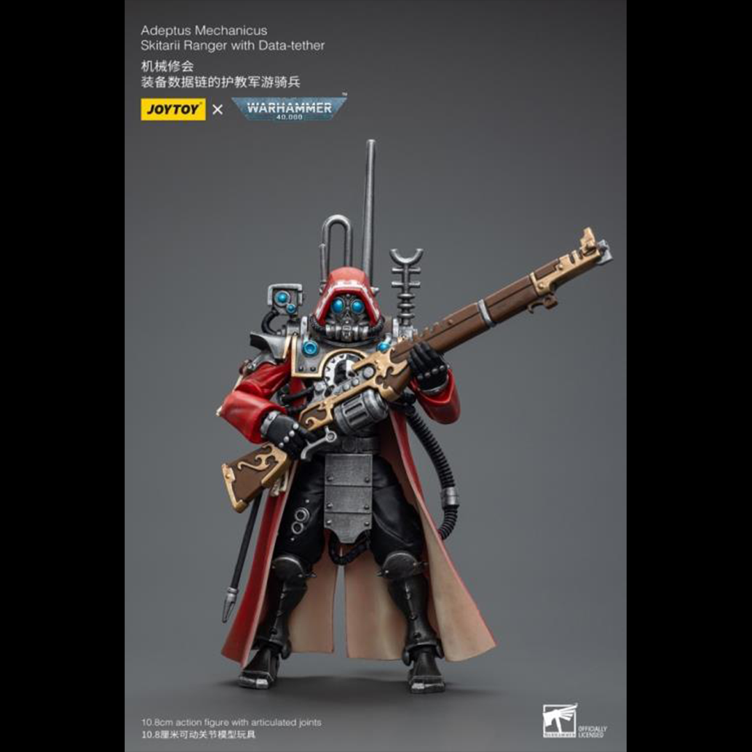 Joy Toy brings the Adeptus Mechanicus to life with this Warhammer 40K 1/18 scale figure! Keepers of the sacred tech knowledge that keeps the Imperium's war machines churning, the Adeptus Mechanicus zealously worship their Machine God or "Omnissiah". Regarding flesh as weakness, they replace their biological tissue with mechanical components until they are more machine than man.
